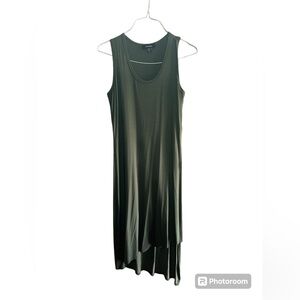 Karen Kane asymmetrical olive green dress SIZE:M